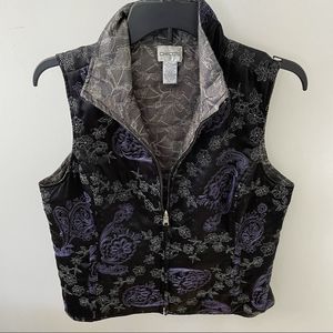 Chico’s Vest Sz 1 (M-8) Sleeveless Zipper